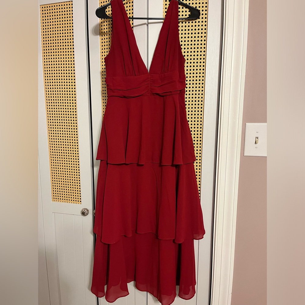 Lulus celebration time red sleeveless maxi dress